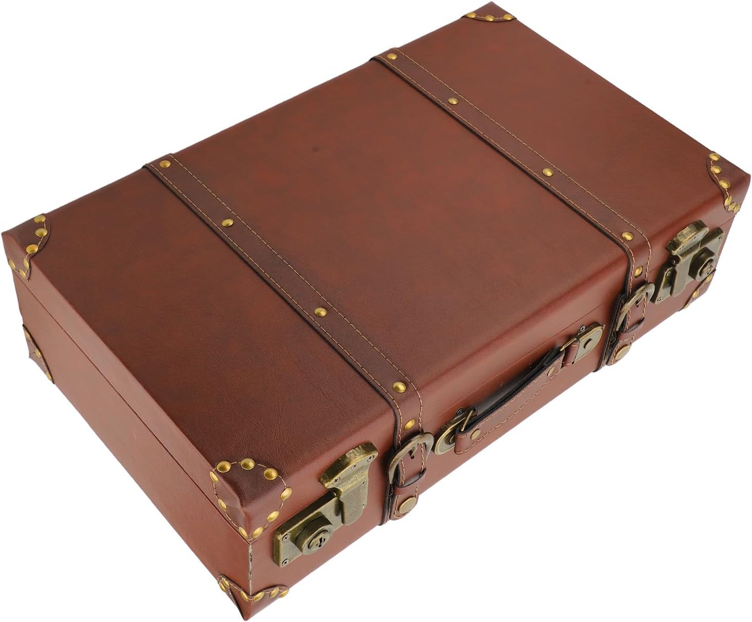 Valise de Voyage en Cuir Vintage avec Serrure en Alliage – Brun Héritage