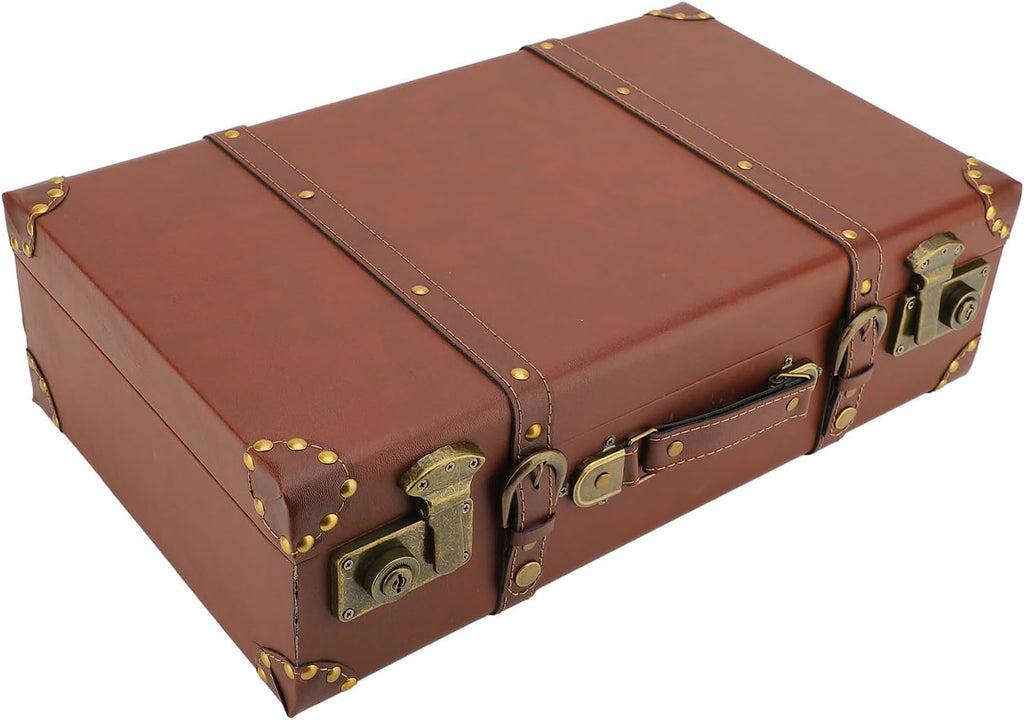 Valise de Voyage en Cuir Vintage avec Serrure en Alliage – Brun Héritage