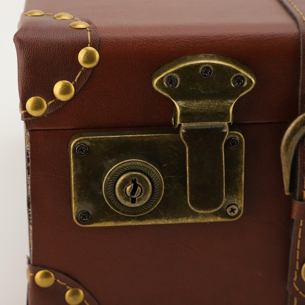 Valise de Voyage en Cuir Vintage avec Serrure en Alliage – Brun Héritage