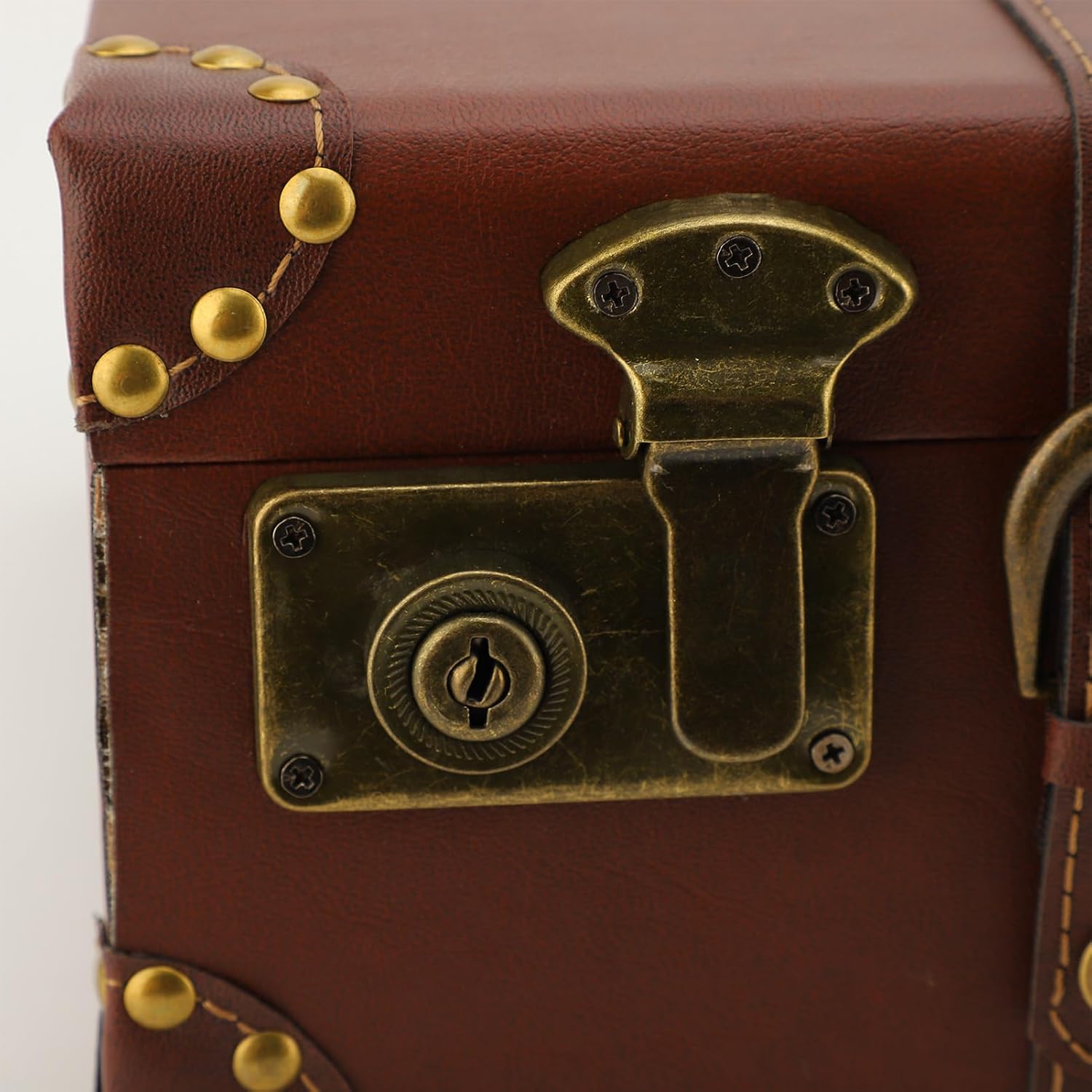 Valise de Voyage en Cuir Vintage avec Serrure en Alliage – Brun Héritage