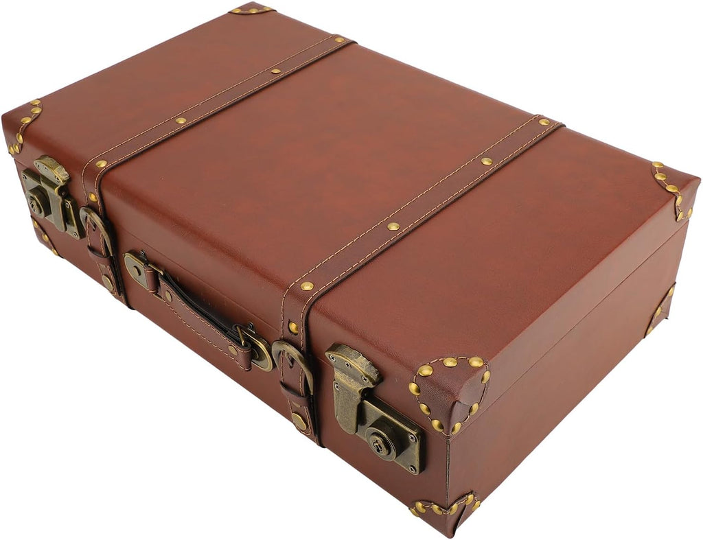 Valise de Voyage en Cuir Vintage avec Serrure en Alliage – Brun Héritage