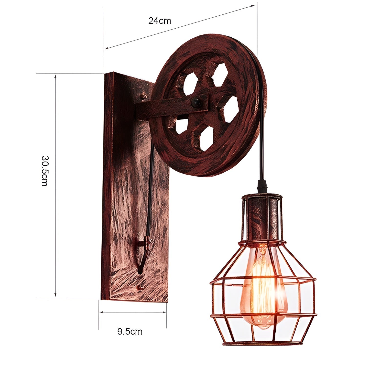 Lampe murale LED vintage industrielle - IronGlare
