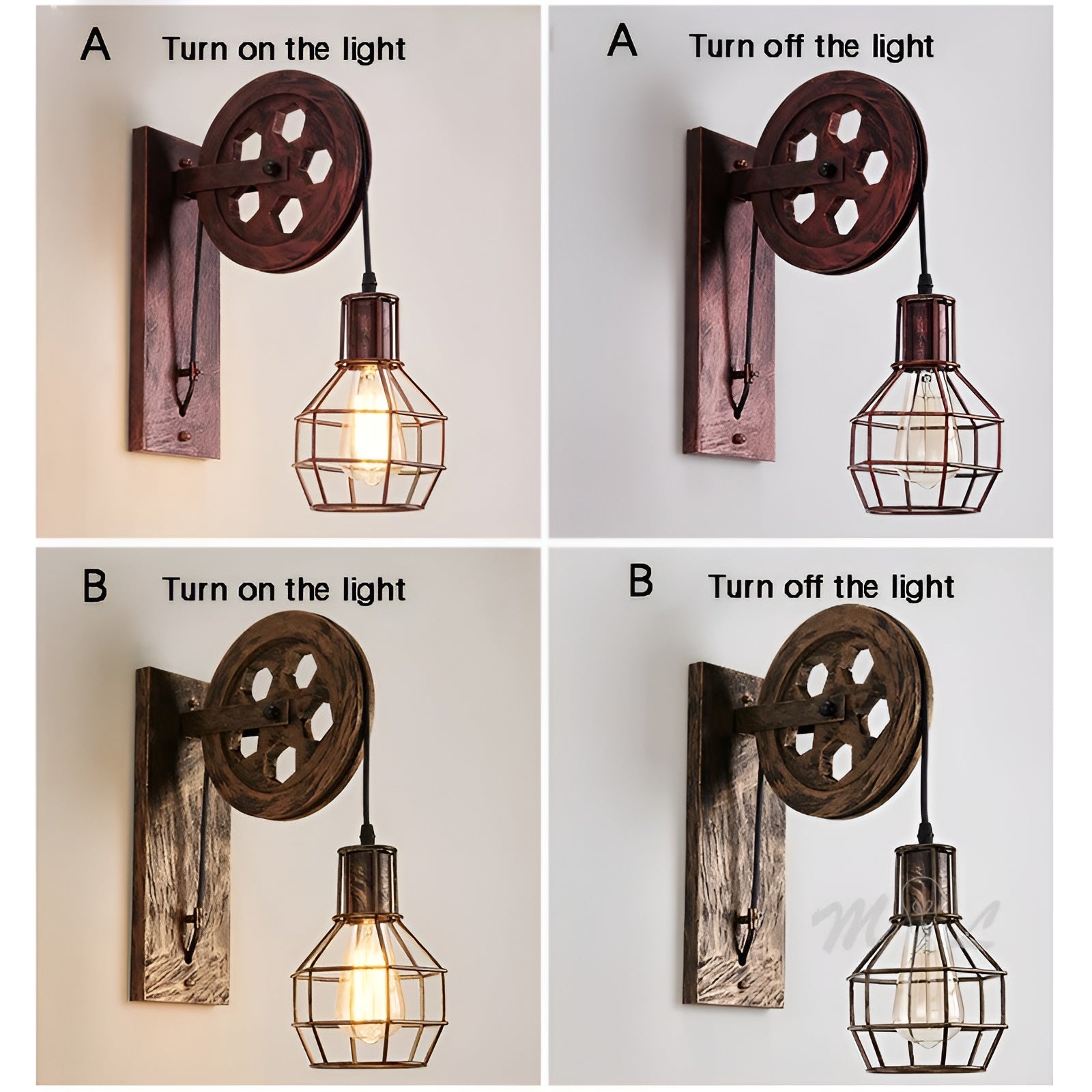 Lampe murale LED vintage industrielle - IronGlare