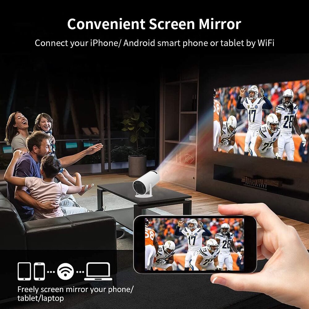 Projecteur Portable VistaCube – Transformez n'importe quel mur en cinéma 4K de 130”