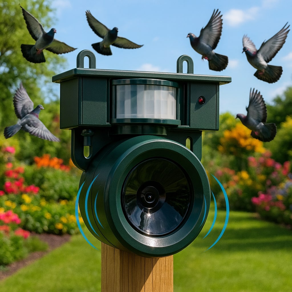 Dispositif de Protection des Oiseaux | Capteur Solaire | Cris de Rapaces Amicaux | Birdfend