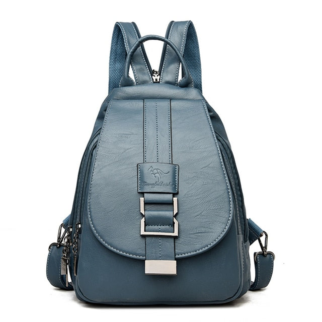 Sac à dos en cuir imperméable premium pour femmes