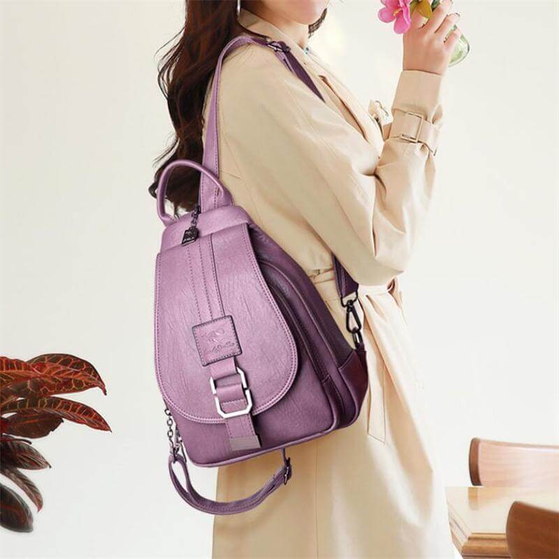 Sac à dos en cuir imperméable premium pour femmes