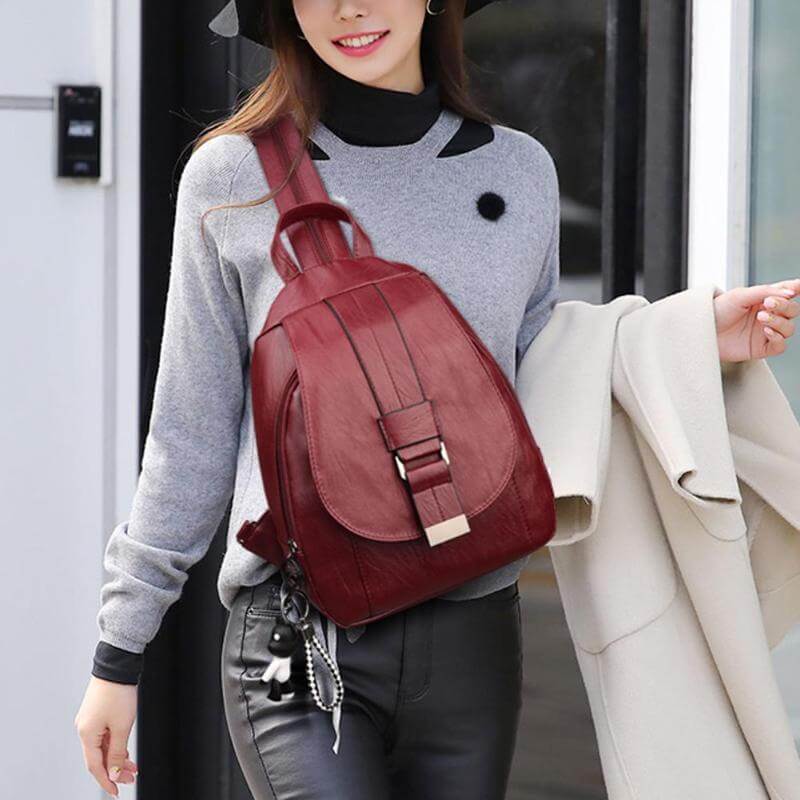Sac à dos en cuir imperméable premium pour femmes