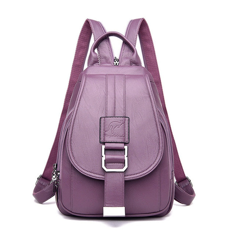 Sac à dos en cuir imperméable premium pour femmes