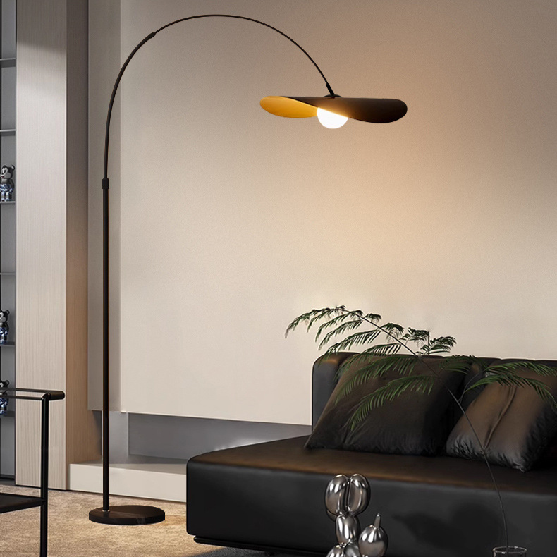 Lampe de sol en fer et acrylique fait main Wabi Sabi