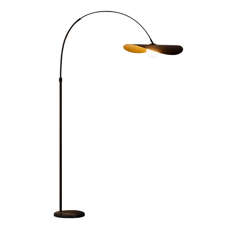 Lampe de sol en fer et acrylique fait main Wabi Sabi
