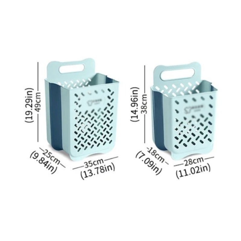 Panier à Linge Pliable Murale avec Design en Maille