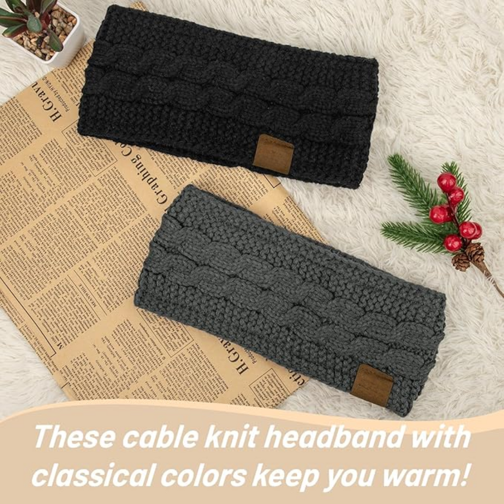 Bandeau en Tricot Chaud avec Doublure en Fleece - Cathryn