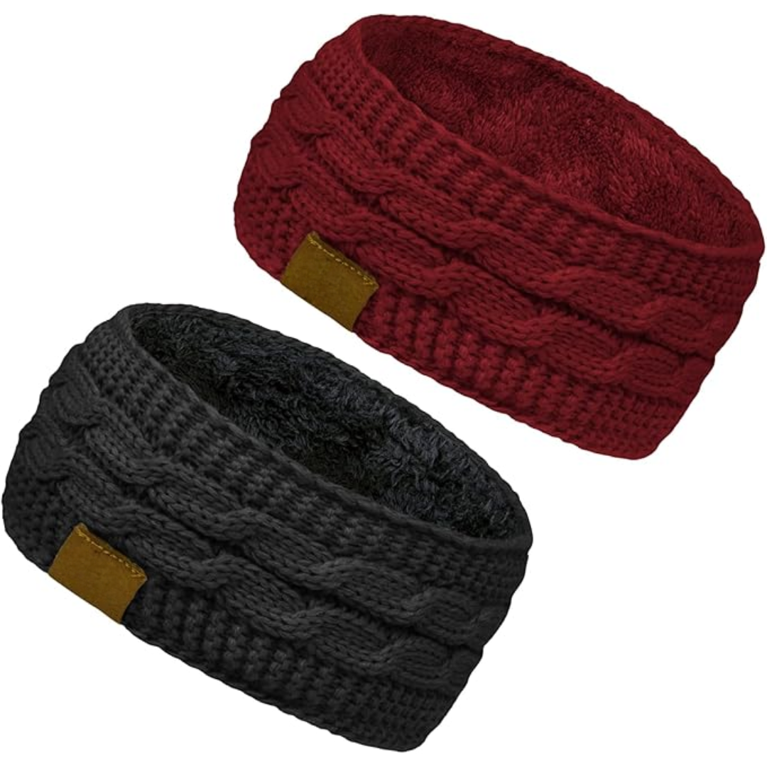 Bandeau en Tricot Chaud avec Doublure en Fleece - Cathryn