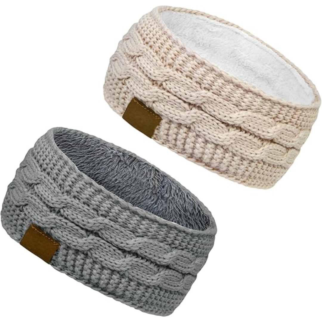 Bandeau en Tricot Chaud avec Doublure en Fleece - Cathryn