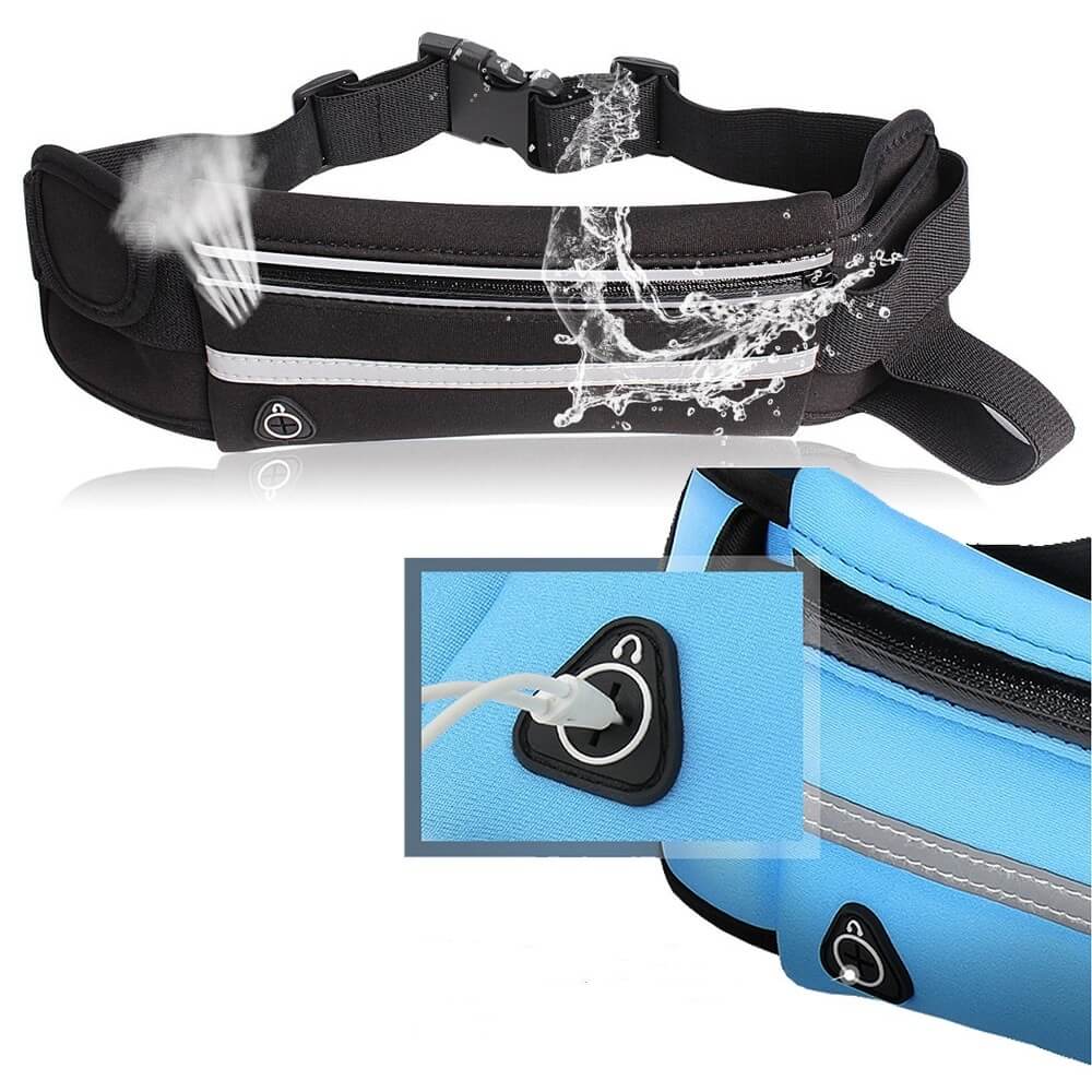 Ceinture de course résistante à l'eau – Pack de stockage de fitness et de voyage 1+1 GRATUIT