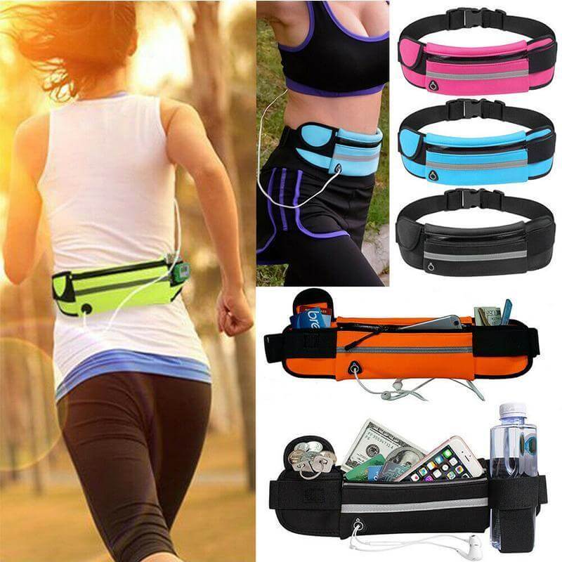Ceinture de course résistante à l'eau – Pack de stockage de fitness et de voyage 1+1 GRATUIT