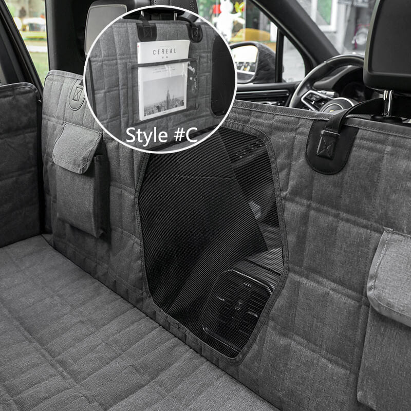 Housse de Siège de Voiture Étanche pour Chien avec Fenêtre en Maille