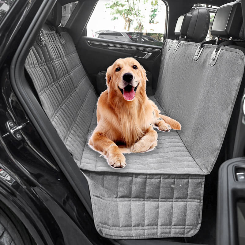 Housse de Siège de Voiture Étanche pour Chien avec Fenêtre en Maille