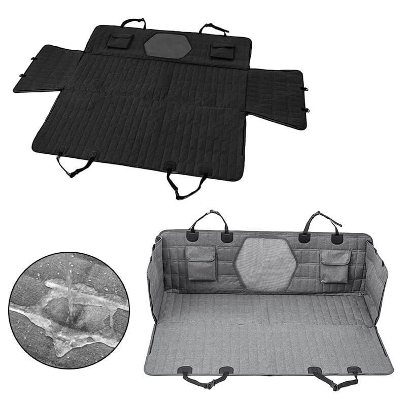 Housse de Siège de Voiture Étanche pour Chien avec Fenêtre en Maille