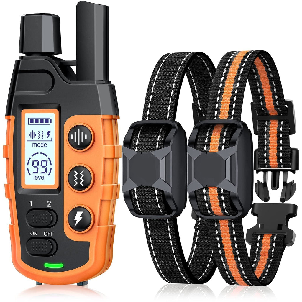 Collier de Dressage Électronique Étanche pour Chien avec Télécommande de 3300Ft