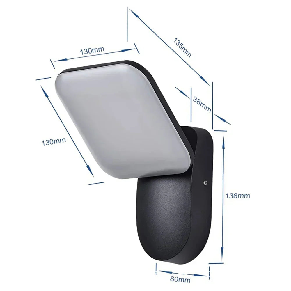 Applique Murale LED Extérieure Étanche avec Capteur de Mouvement PIR