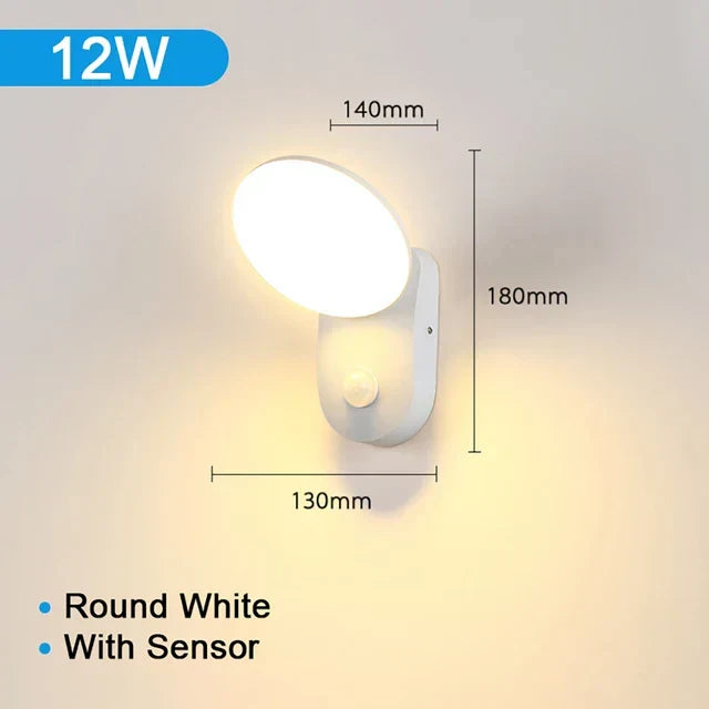 Applique Murale LED Extérieure Étanche avec Capteur de Mouvement PIR