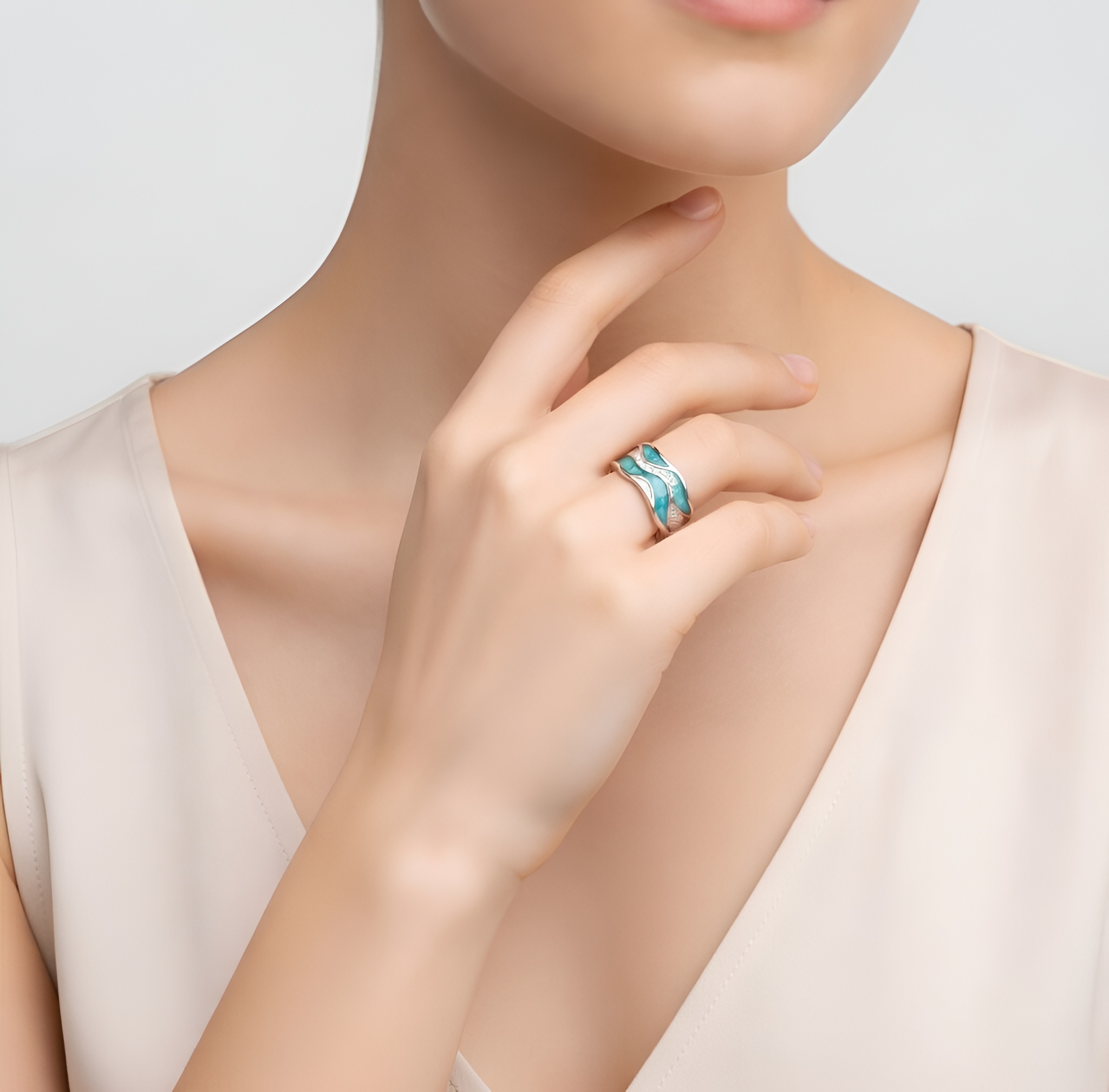 Moana - Bague Vague océanique