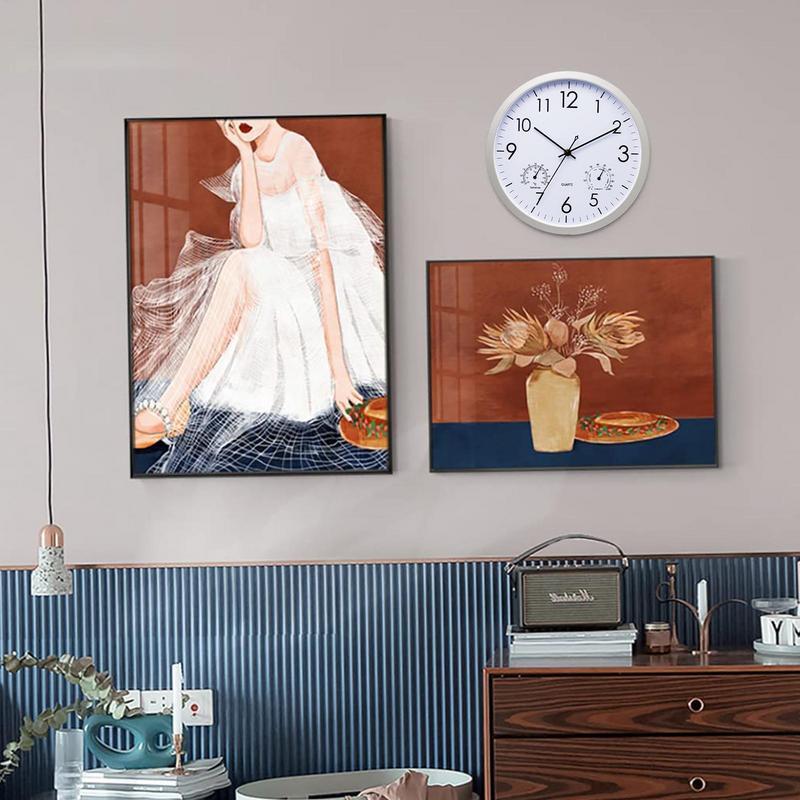 Horloge de jardin extérieure étanche avec thermomètre