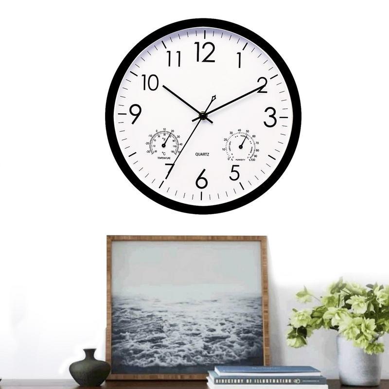 Horloge de jardin extérieure étanche avec thermomètre