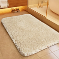Tapis de bain rectangulaire avec une surface en peluche épaisse
