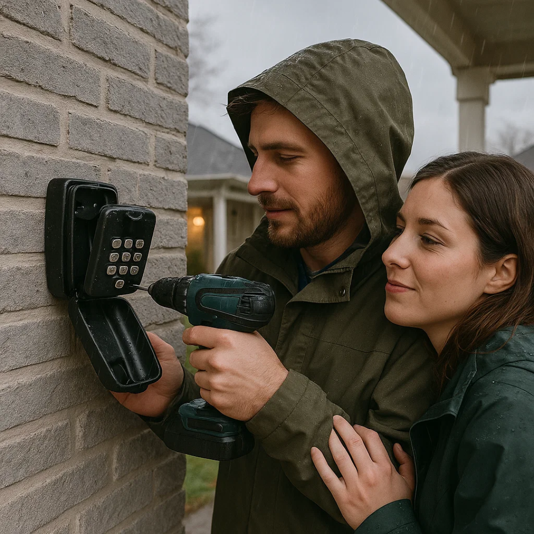 Coffre-fort à Clés Murale Résistant aux Intempéries pour l'Extérieur