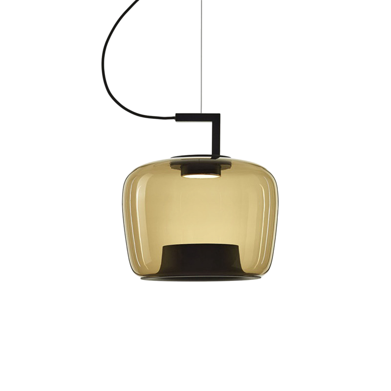 Lampe suspendue en verre classique