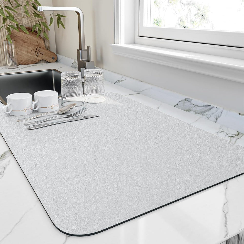 Tapis de cuisine rectangulaire pour sécher la vaisselle et les verres