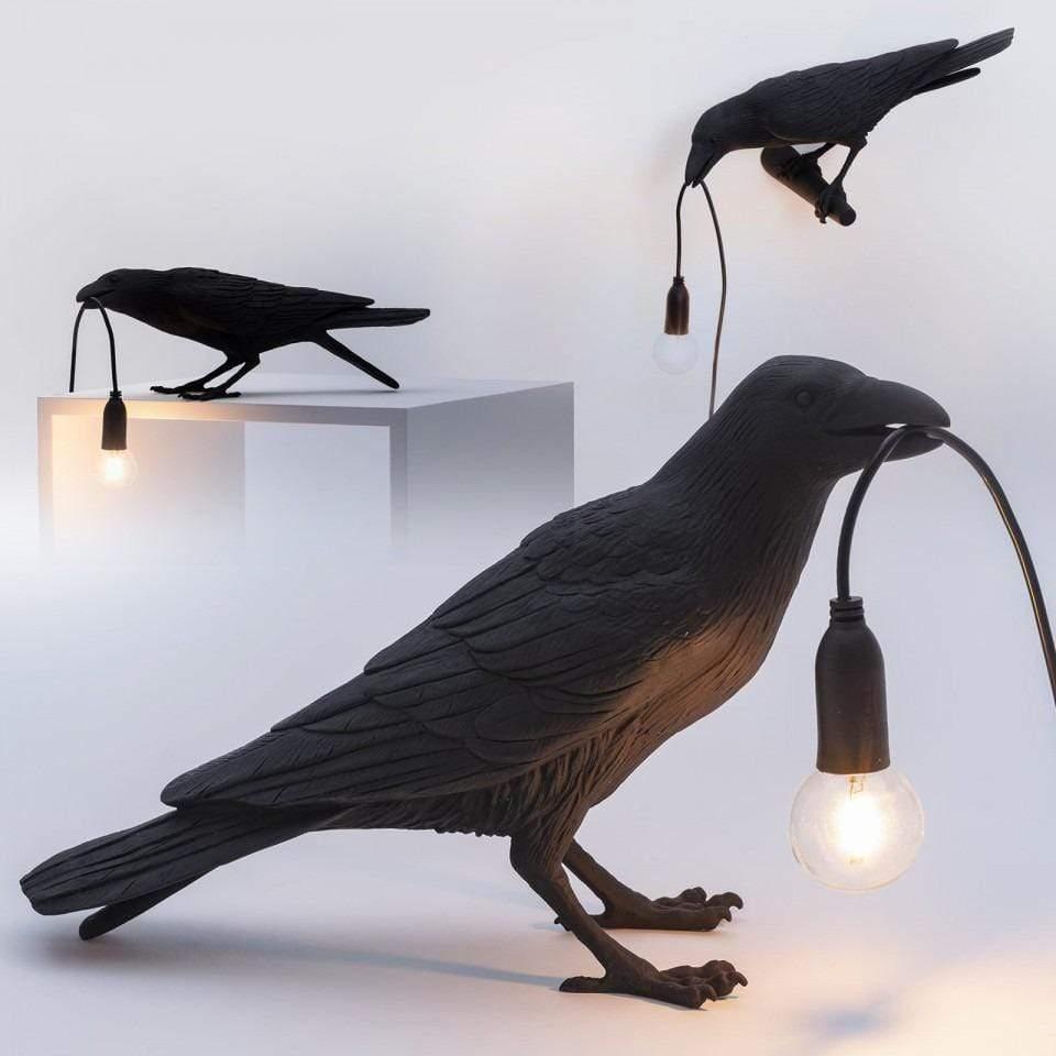 La lampe oiseau corbeau