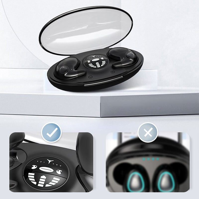 SomnioBuds Casque de sommeil | Ultra fin & Ergonomique | Réduction de bruit | Étanchéité IPX5 & Autonomie de 24h