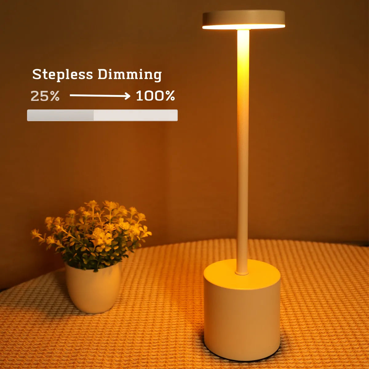 Lampe de Table LED Métallique Sans Fil - LumiMetal