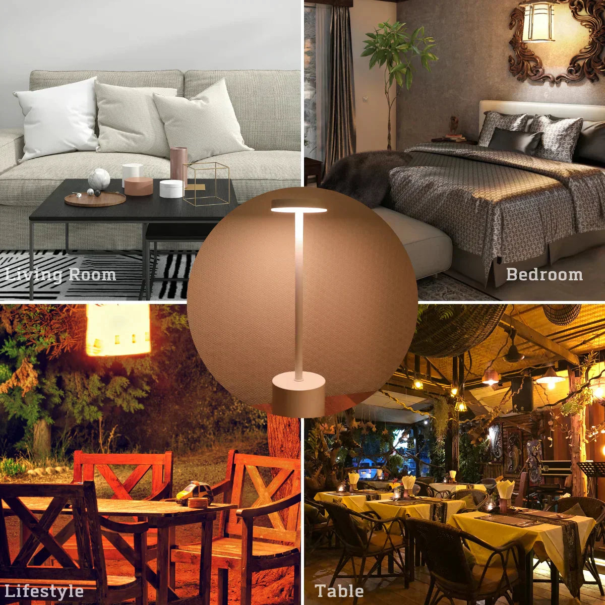 Lampe de Table LED Métallique Sans Fil - LumiMetal