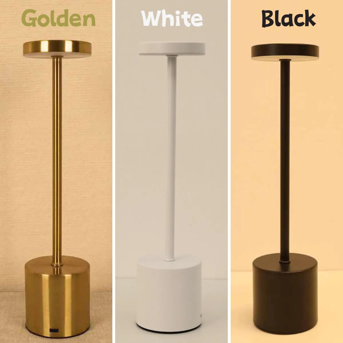Lampe de Table LED Métallique Sans Fil - LumiMetal