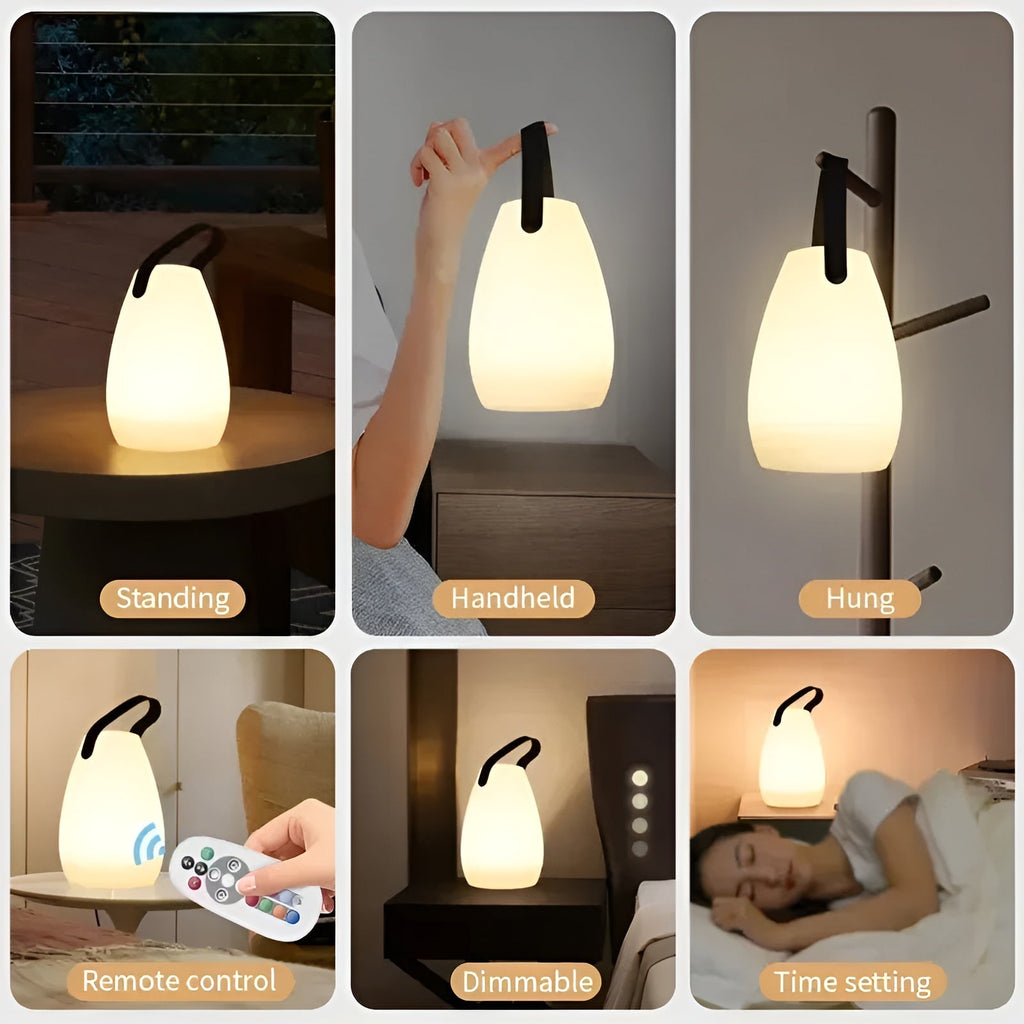 Lampe de Table LED Sans Fil Étanche pour Intérieur et Extérieur - Lumora