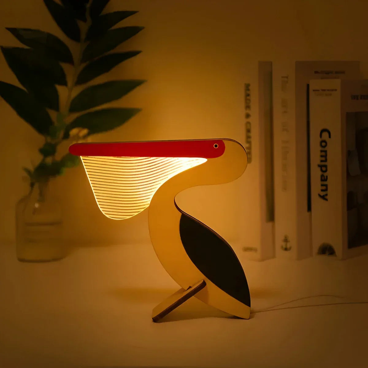 Lampe de Table Animale en Bois - WildGlow