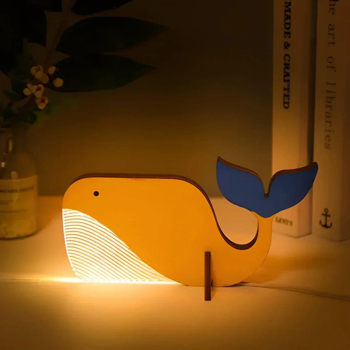 Lampe de Table Animale en Bois - WildGlow