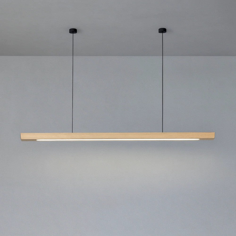 Suspension Linéaire en Bois pour Cuisine