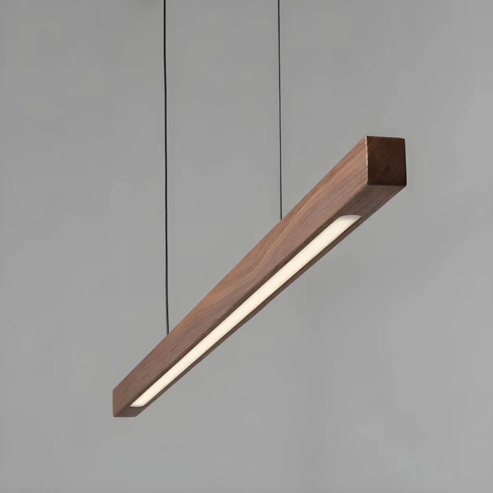 Suspension Linéaire en Bois pour Cuisine