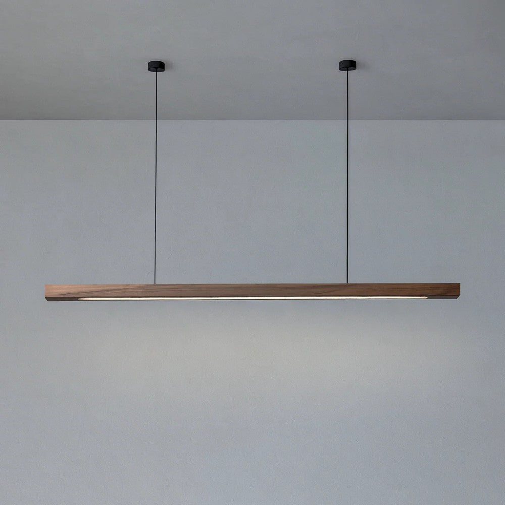 Suspension Linéaire en Bois pour Cuisine