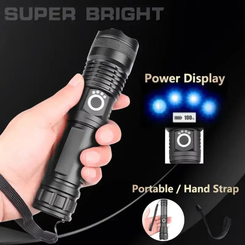 XH-P50 Lampe de Poche 90000 Lumens