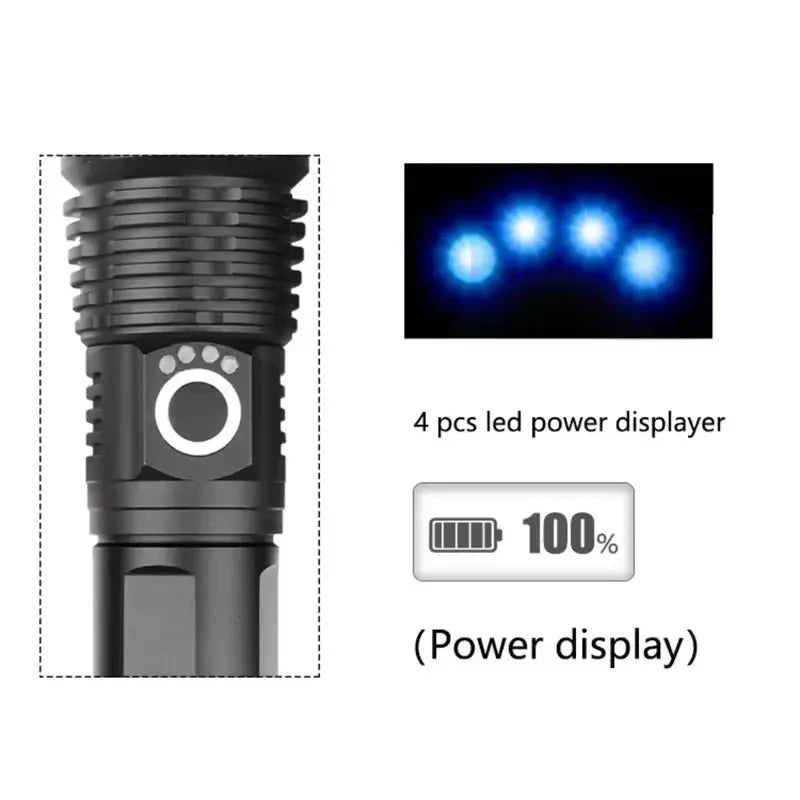 XH-P50 Lampe de Poche 90000 Lumens