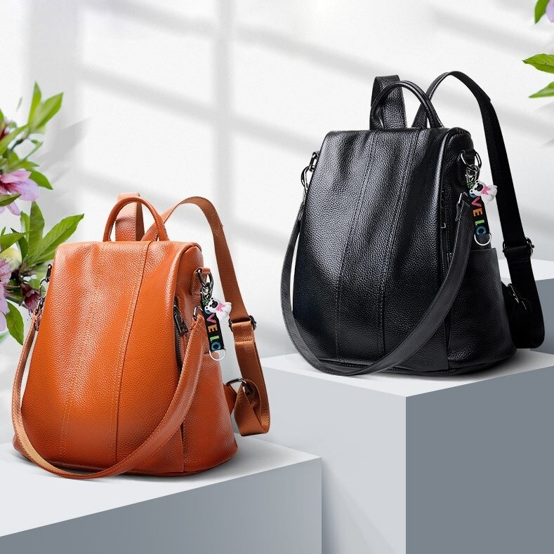 Skanto | Sac à dos en cuir résistant au vol