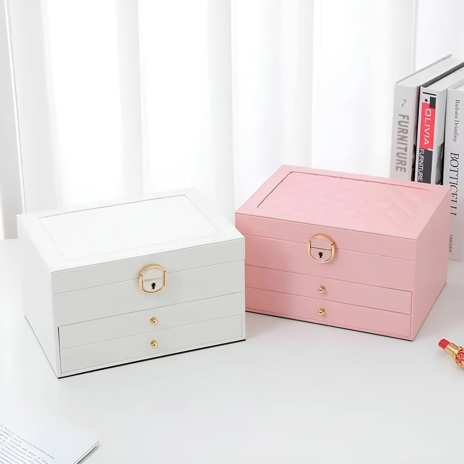 Boîte à Bijoux de Luxe à Plusieurs Couches - EleganceBox