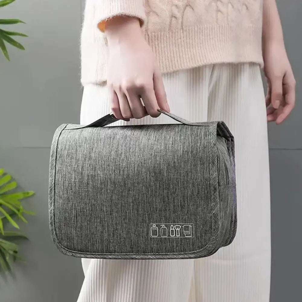 Skanto | CompactCare Trousse de Toilette – Pliable, Résistante à l'Eau et Pratique pour les Voyages